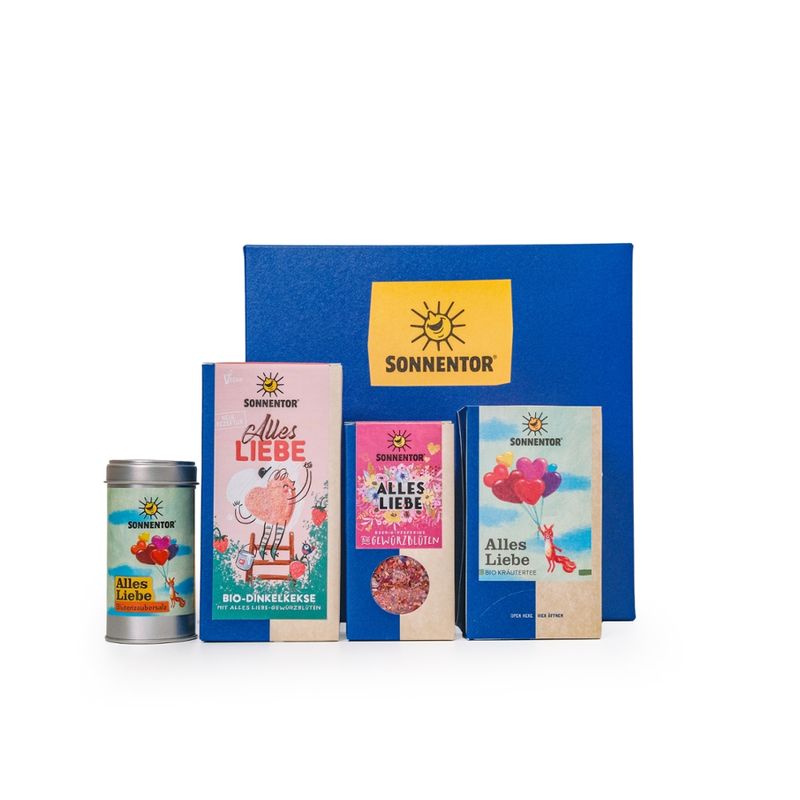 Sonnentor Alles Liebe Geschenkkarton 22,5x21,5x9 cm - Produktbild
