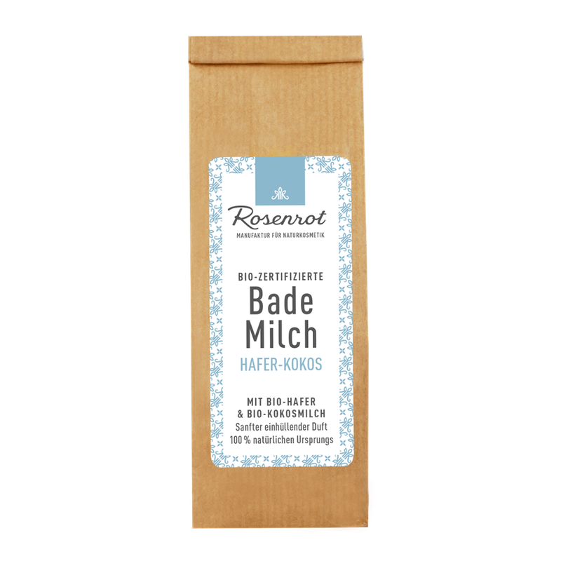 Rosenrot Naturkosmetik Bademilch Hafer-Kokos - Besonders die Neurodermitishaut ist für dieses Bad sehr dankbar. - Produktbild