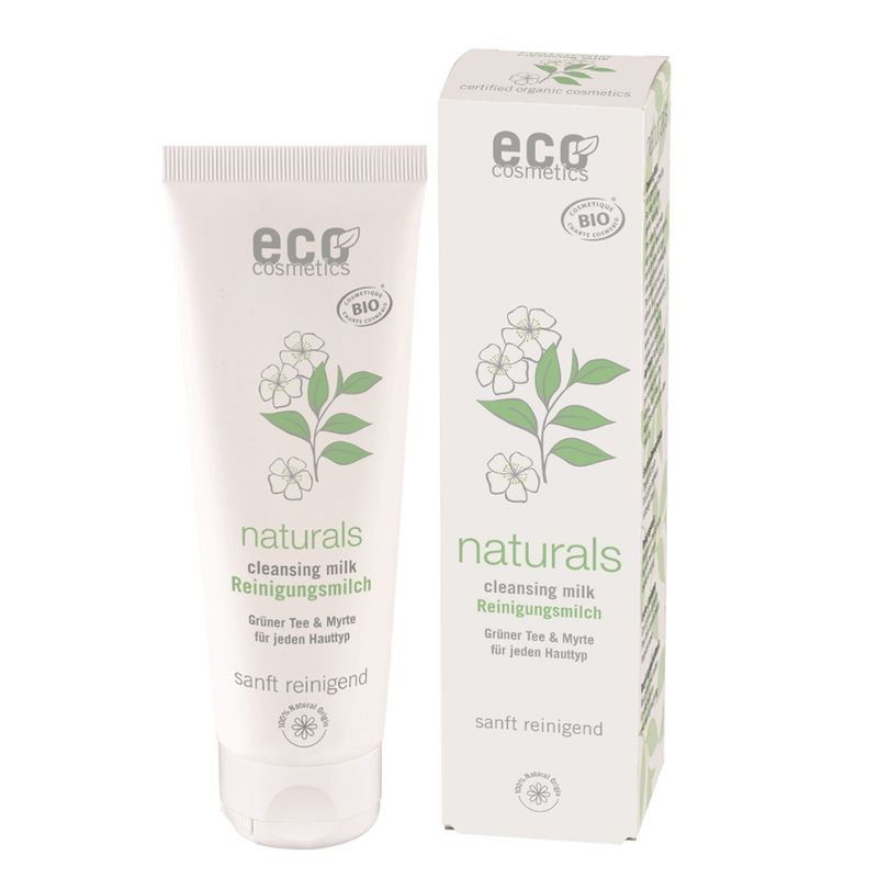 eco cosmetics Reinigungsmilch mit grünem Tee und Myrte - Produktbild