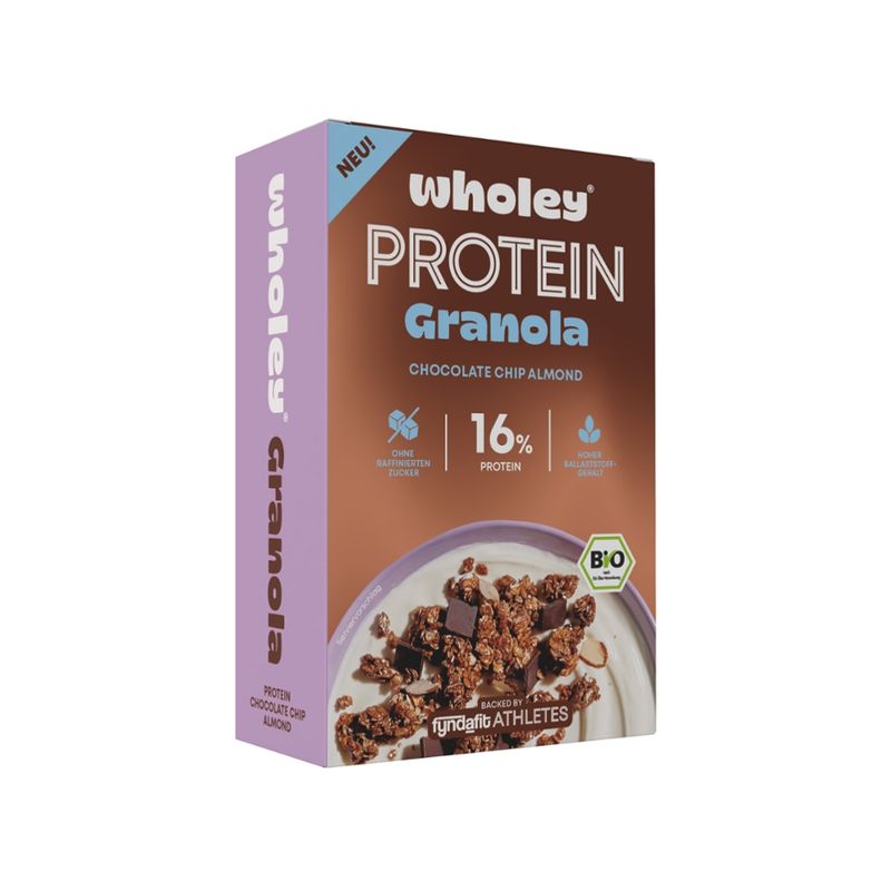 Wholey Wholey Bio Protein Chocolate Chip Almond Granola - Produktbild