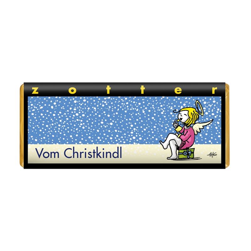 Zotter Schokolade "Vom Christkindl"- Vanille + Crisps - Produktbild