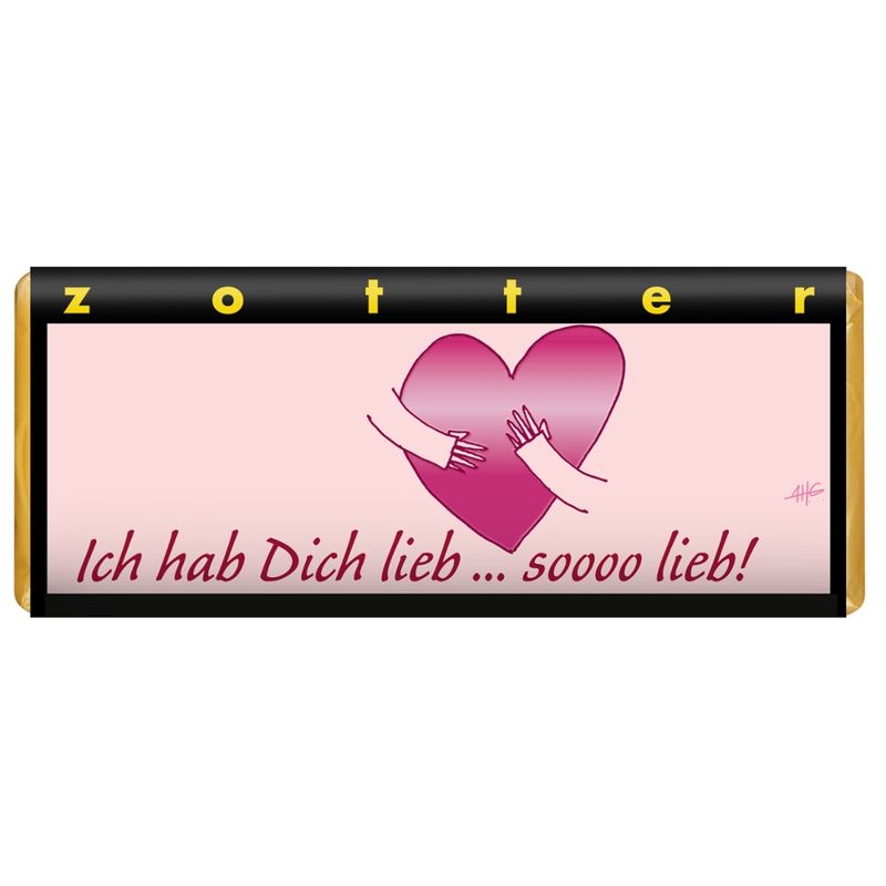 Zotter Schokolade Ich hab dich lieb - Produktbild