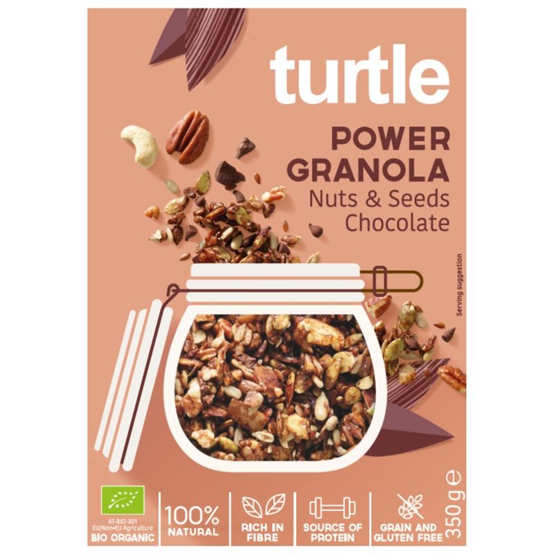 Turtle - Better Breakfast Power Granola Nuts & Seeds Chocolate Bio 350g - Produktbild
