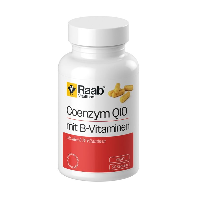 Raab Vitalfood Coenzym Q10 mit B-Vitaminen 50 Kapseln à 380 mg - Produktbild