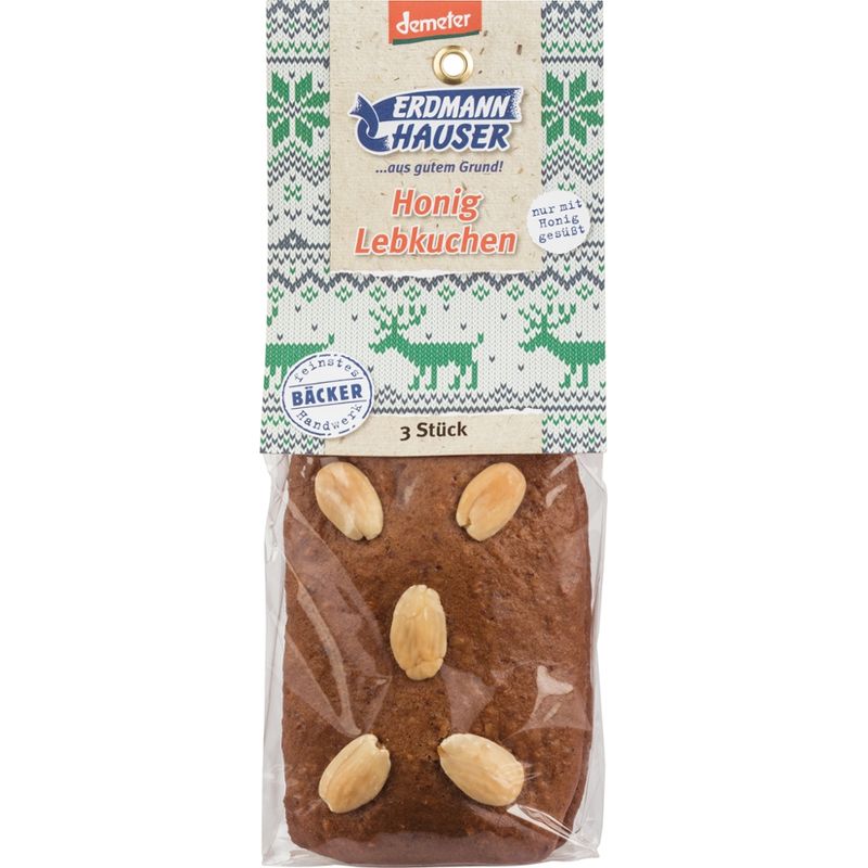 ErdmannHAUSER Getreideprodukte ErdmannHAUSER demeter Honig Lebkuchen - Produktbild
