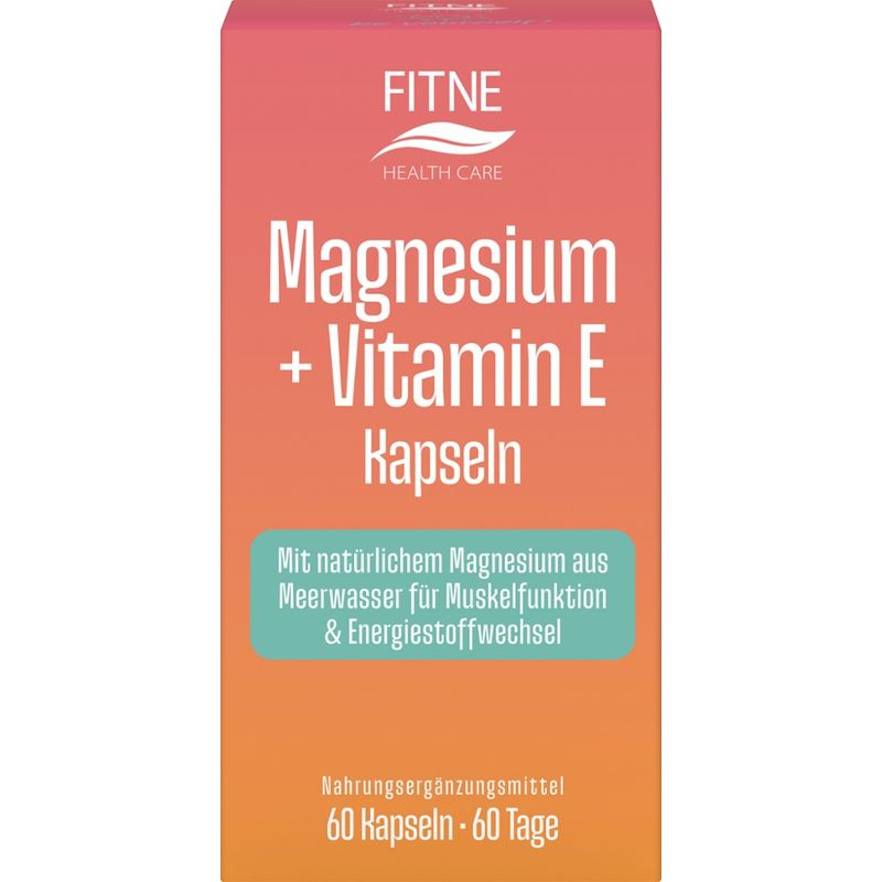 Fitne Magnesium + Vitamin E Kapseln, 60 Kps. á 667 mg - Produktbild