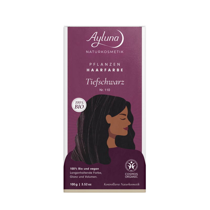 Ayluna Pflanzenhaarfarbe Nr. 110 Tiefschwarz - Produktbild