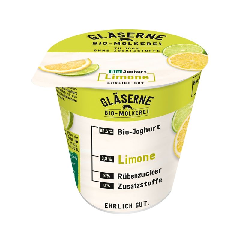 Gläserne Molkerei GM Bio Joghurt Limone 150g - Produktbild