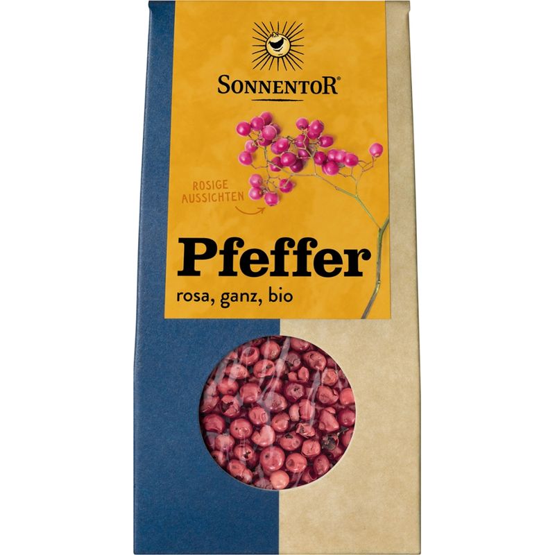 Sonnentor Pfeffer rosa ganz, Packung - Produktbild