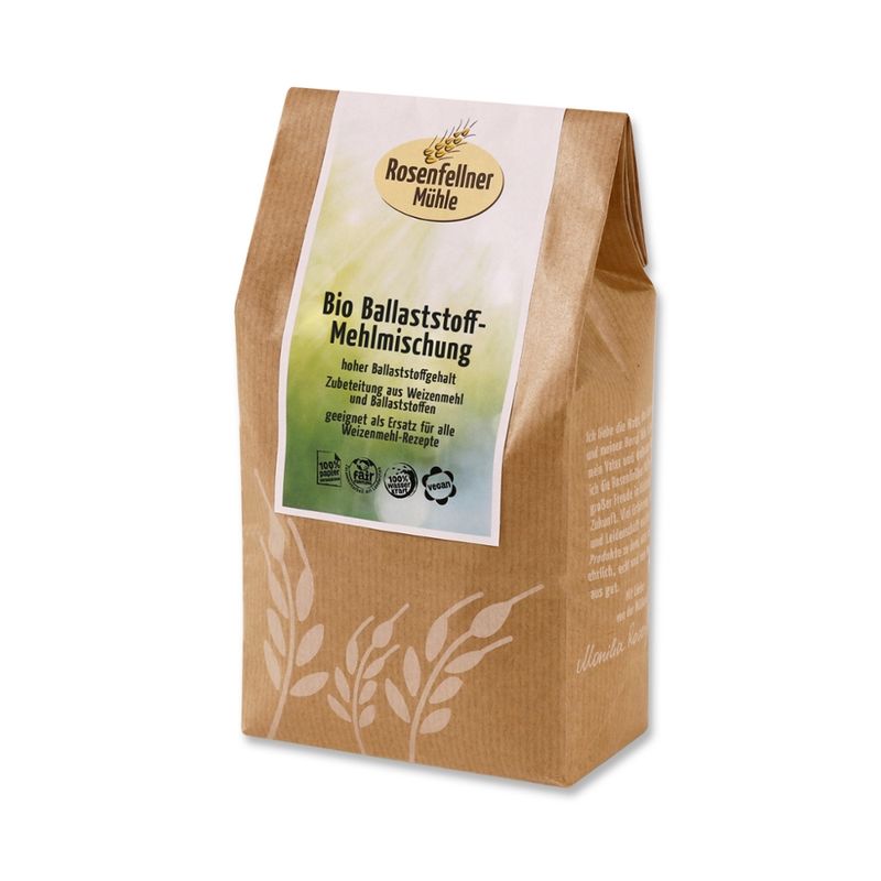 Rosenfellner Mühle & Naturkost Bio Ballaststoff Mehlmischung - Heller Vollkonrmehlersatz - Produktbild