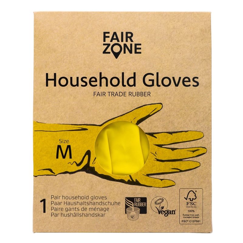 FAIR ZONE FAIR ZONE Haushaltshandschuhe Größe M - Fair Trade & FSC - Produktbild