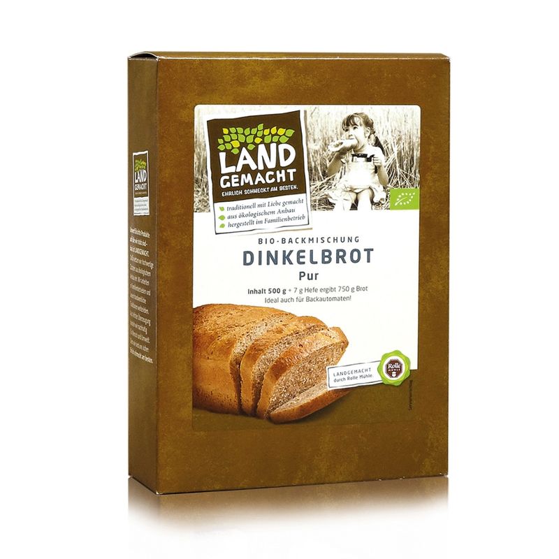 Rolle Mühle Bio Backmischung Dinkelbrot pur - Landgemacht - Produktbild