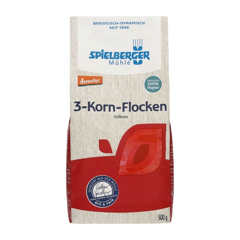 Spielberger Mühle 3-Korn-Flocken, demeter - Produktbild