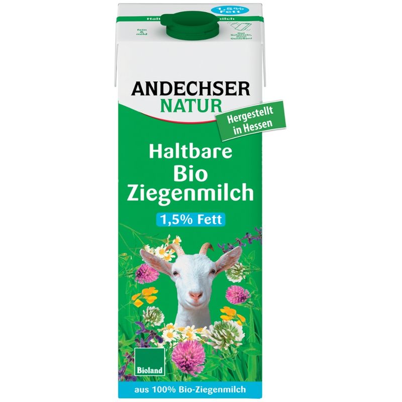 Andechser Natur Haltbare Bio-Ziegenmilch 1,5% - Produktbild