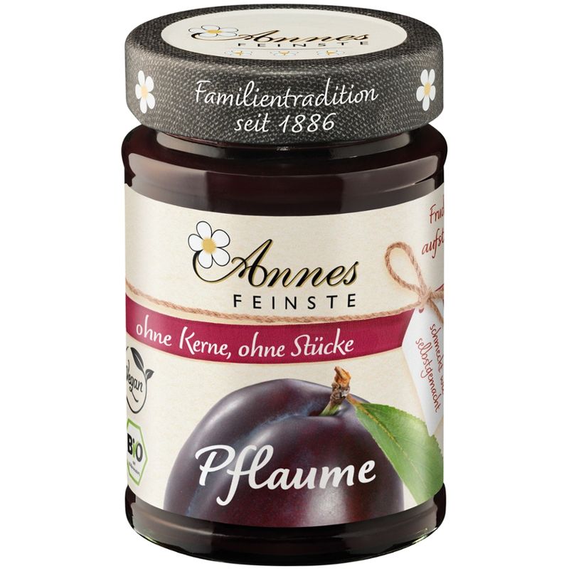 Annes Feinste Annes Feinste Bio Pflaumen Fruchtaufstrich, fein passiert - Produktbild
