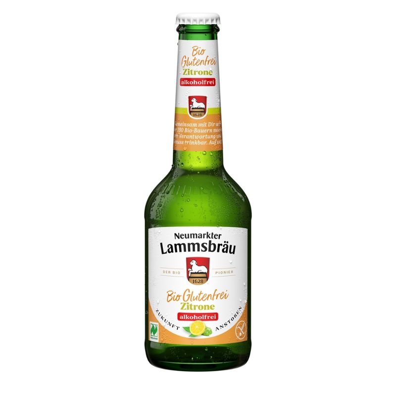 Neumarkter Lammsbräu Neumarkter Lammsbräu Bio Glutenfrei Zitrone alkoholfrei 0,33l - Produktbild
