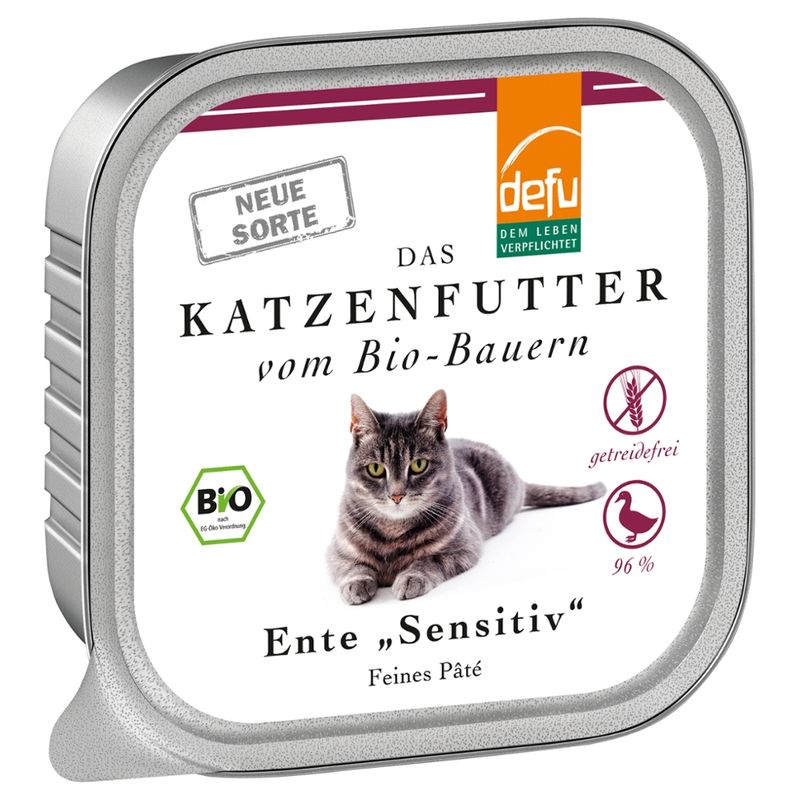 defu - Das Tierfutter vom Bio-Bauern Katze Ente "Sensitiv" - Produktbild