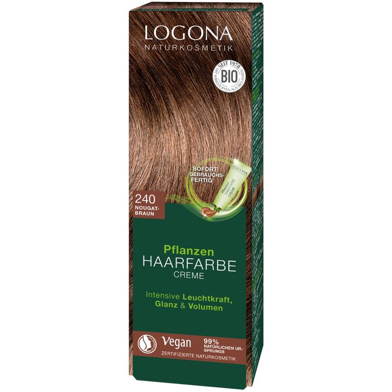 Logona Pflanzen Haarfarbe Creme 240 nougatbraun - Produktbild