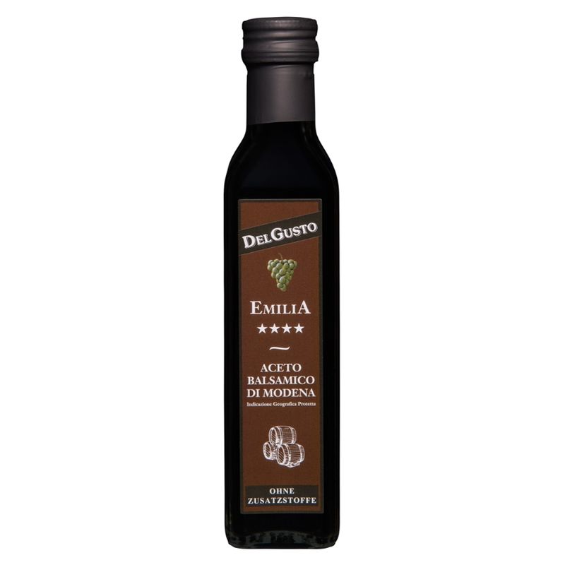 DelGusto ACETO BALSAMICO **** Quatro Stelle - Bio Vegan 4 Jahre Barrique - Produktbild