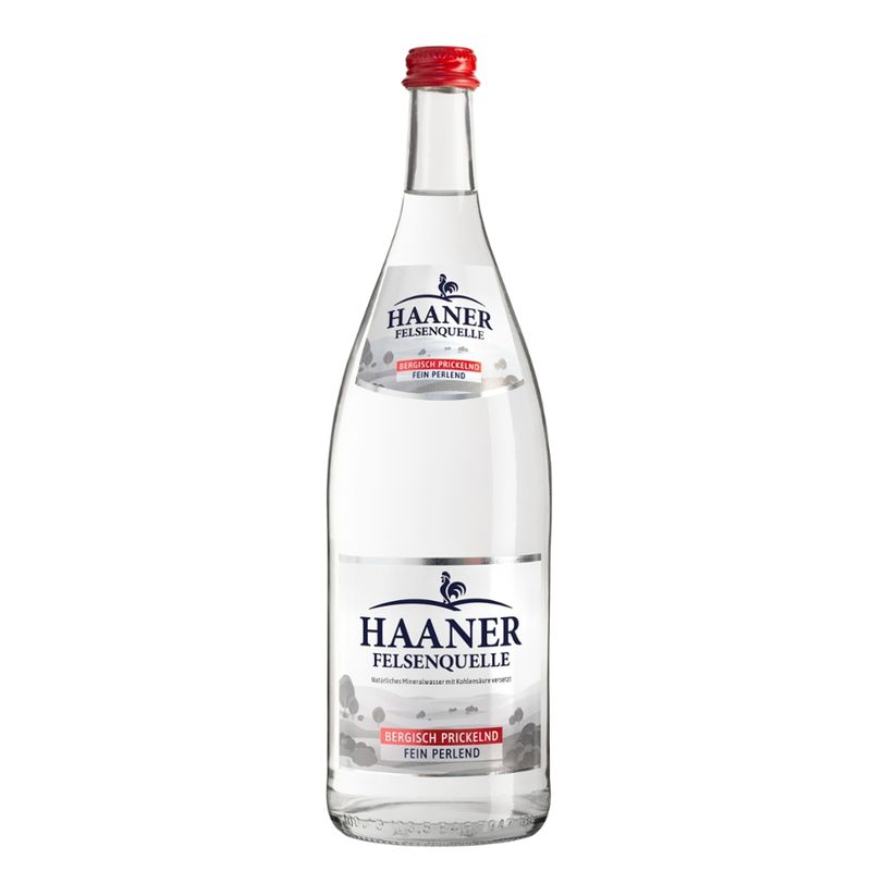 Haaner Felsenquelle Haaner Felsenquelle, feinperlend Glas 1,0L mit Kohlensäure - Produktbild