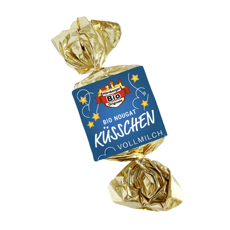 Nürnberger Bio Originale Bio Küsschen Nougat mit Vollmilchüberzug - Produktbild
