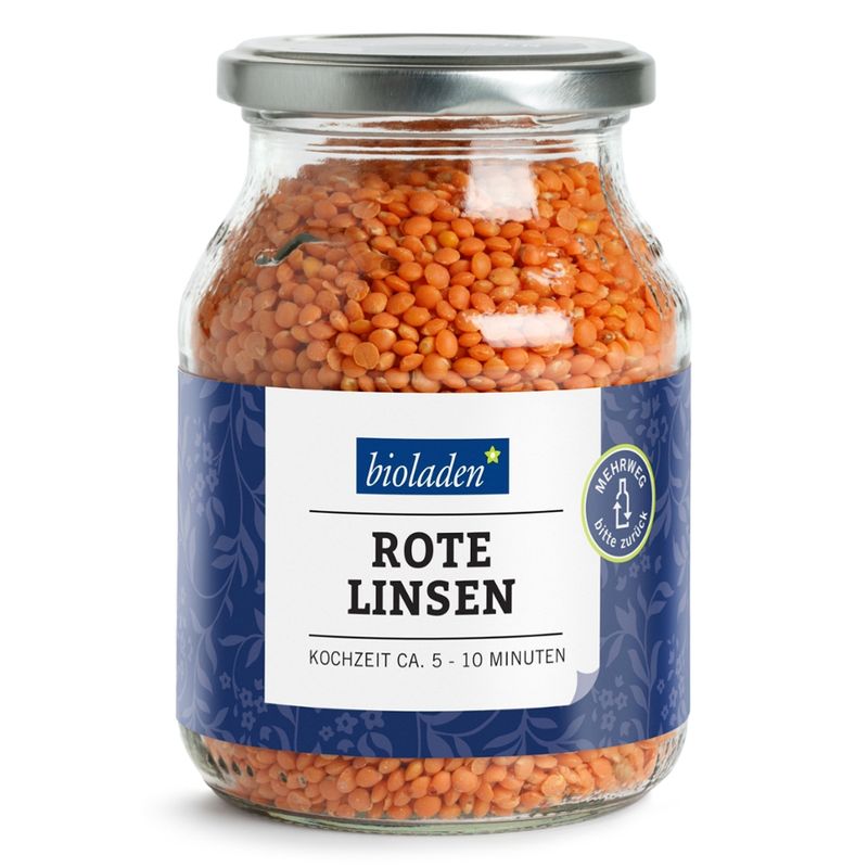 bioladen Rote Linsen, im Pfandglas - Produktbild