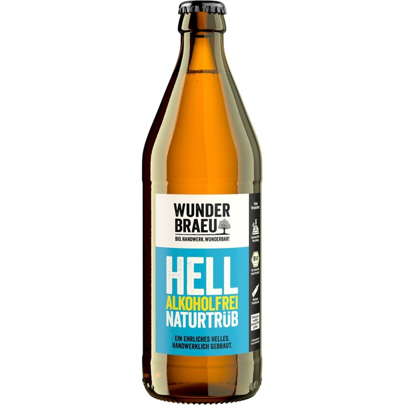 WUNDERBRAEU WUNDERBRAEU Hell, naturtrüb Alkoholfrei BIO - Produktbild