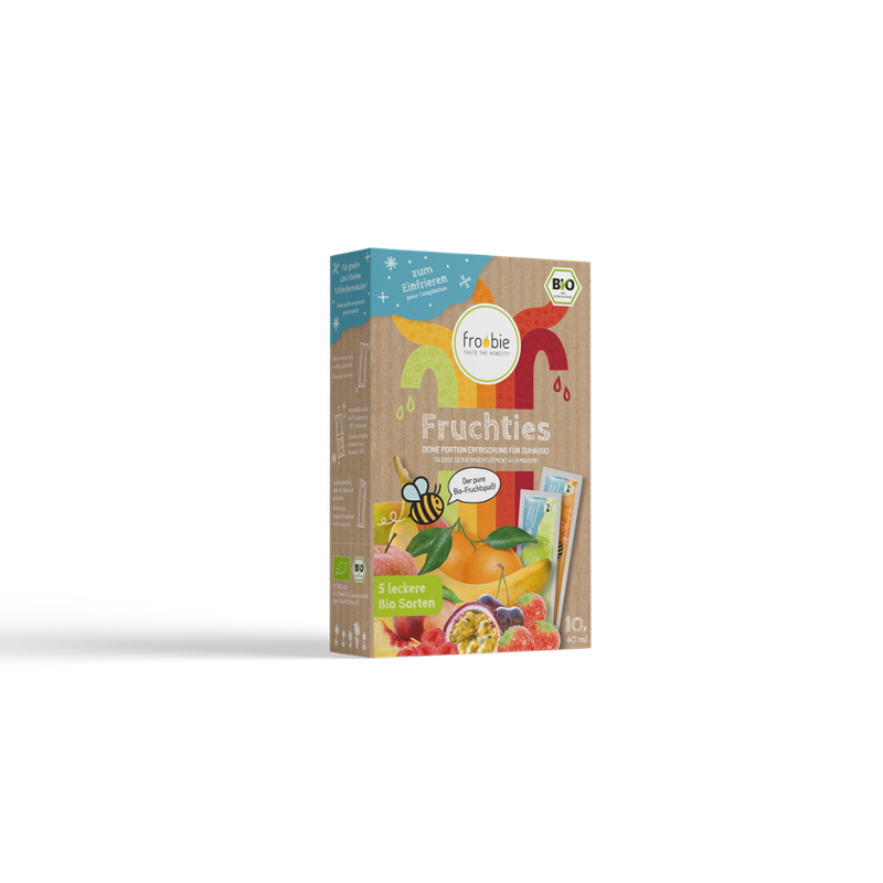 froobie froobie Fruchties Bio-Wassereis zum selber einfrieren 10x40ml, völlig natürlich und ohne künstliche Zusatzstoffe - Produktbild