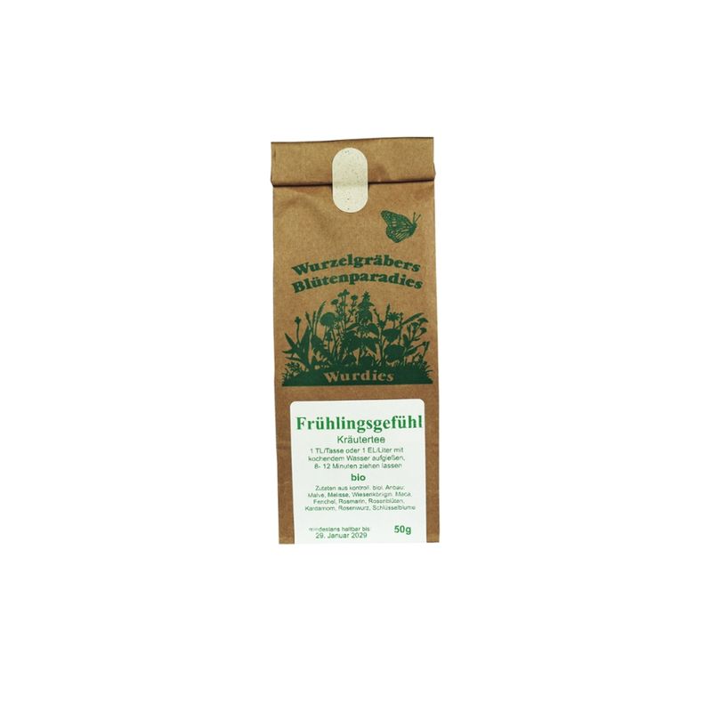 Wurzelgräbers Blütenparadies Wurdies Frühlingsgefühl Kräutertee, bio - Produktbild