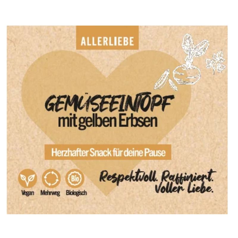 ALLERLIEBE ALLERLIEBE Bio Gelber Erbsen-Gemüseeintopf im Glas 400g - Produktbild