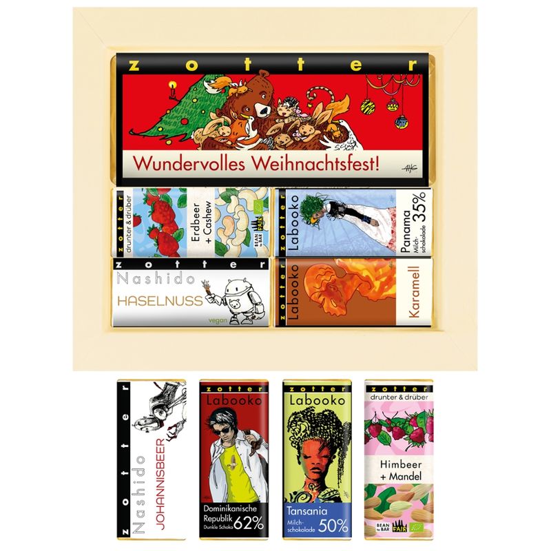Zotter Schokolade Zotter Mix Wundervolles Weihnachtsfest! - Produktbild