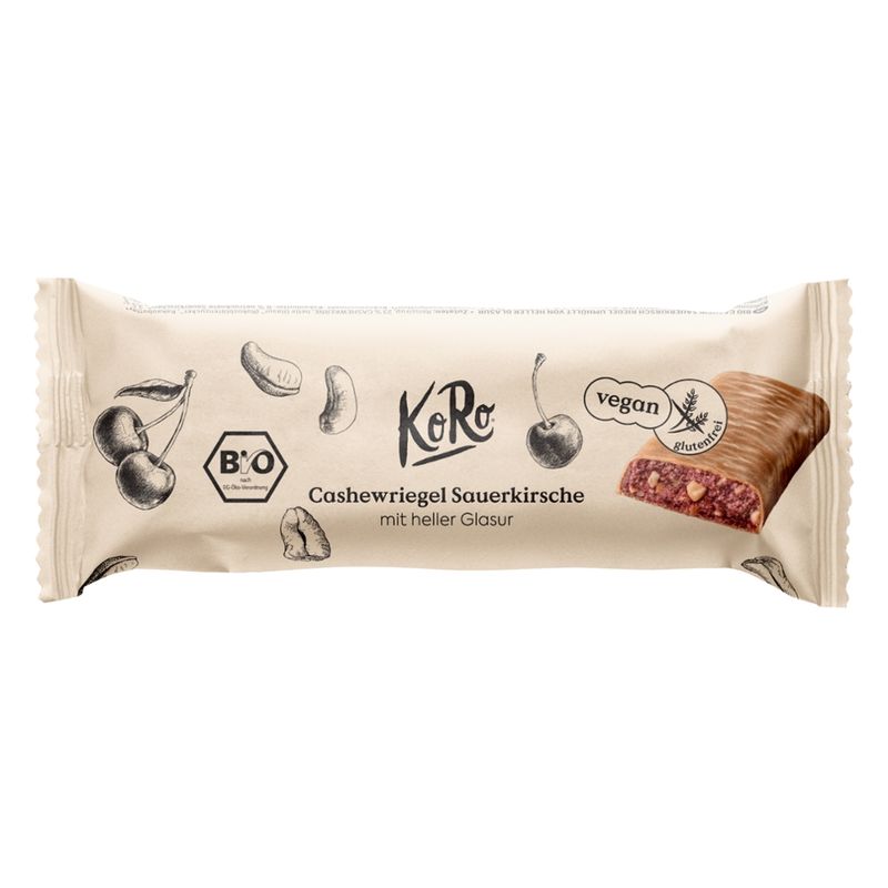 KoRo Handels GmbH Bio Cashewriegel Sauerkirsche 50 g - Produktbild