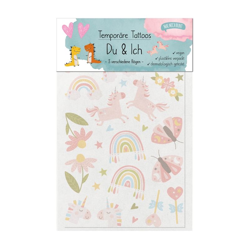 Malmichbunt Nachhaltige Kindertattoos "Du & ICH" - Produktbild