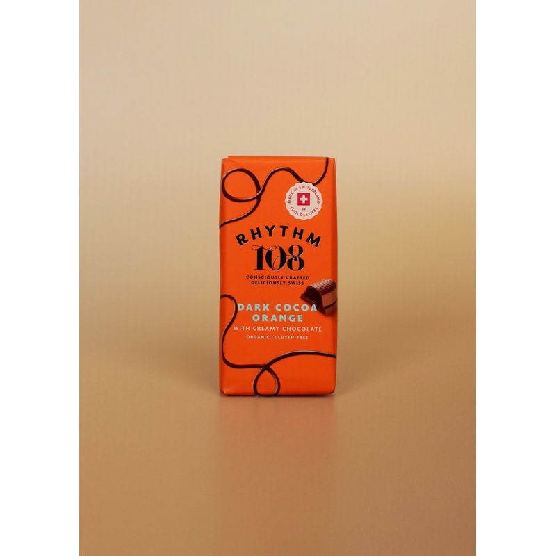 Rhythm 108 Biologische Schokolade gefüllt mit Kakao, Hafer und Orangencreme (Minimum 31% Kakao) - Produktbild