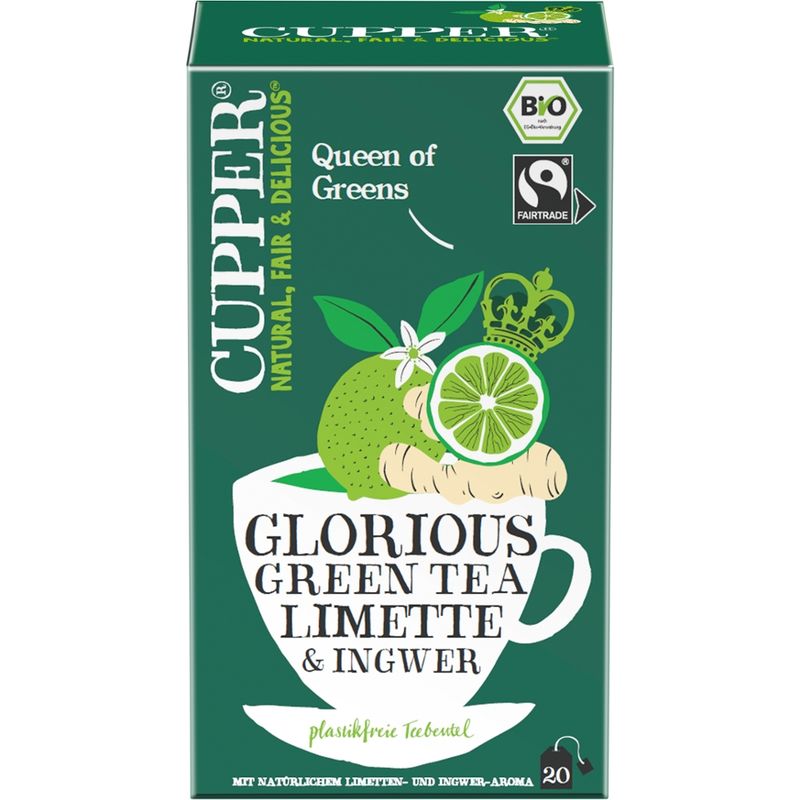 Cupper Grüner Tee Limette Ingwer - Produktbild