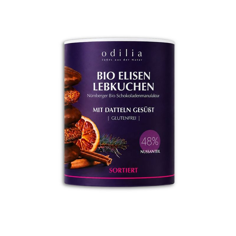odilia odilia Bio Dattel-Elisenlebkuchen sortiert Natur & Schokolade, 230 g - Produktbild