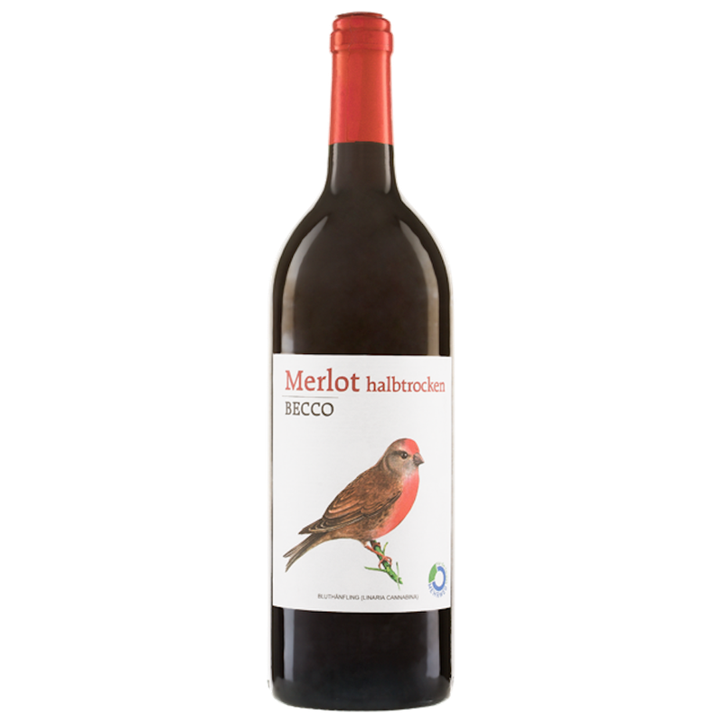 Riegel Eigenmarke BECCO Merlot halbtrocken 1l - Produktbild