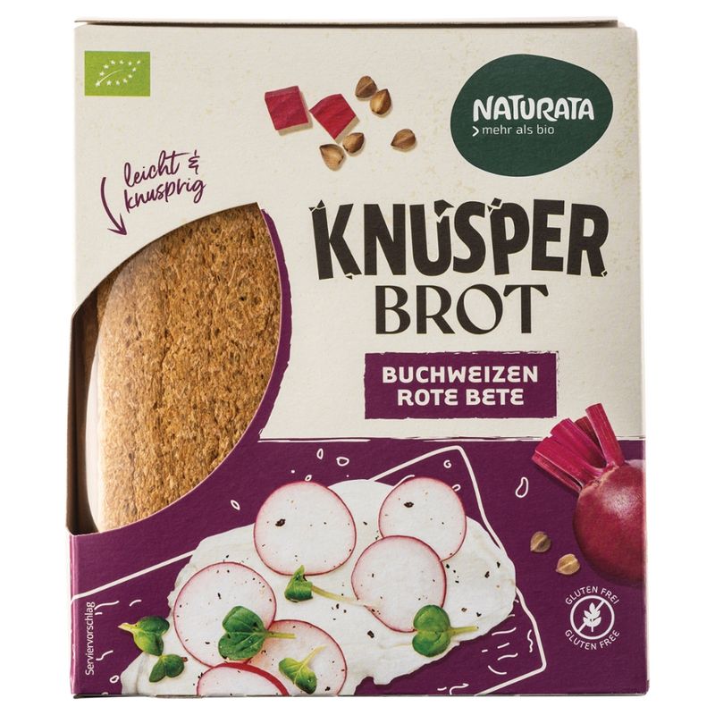 NATURATA Knusperbrot Buchweizen & rote Bete, kbA - Produktbild
