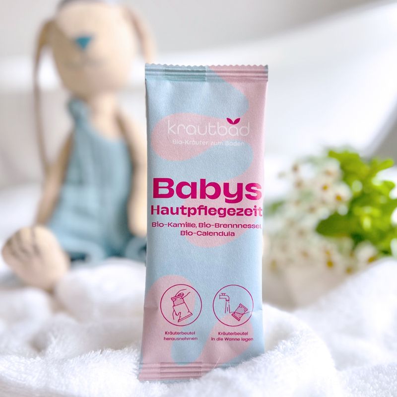 KRAUTBAD Kräuterbad Babys Hautpflegezeit aus Bio-Calendula, Bio-Kamille und Bio-Brennnessel - Produktbild