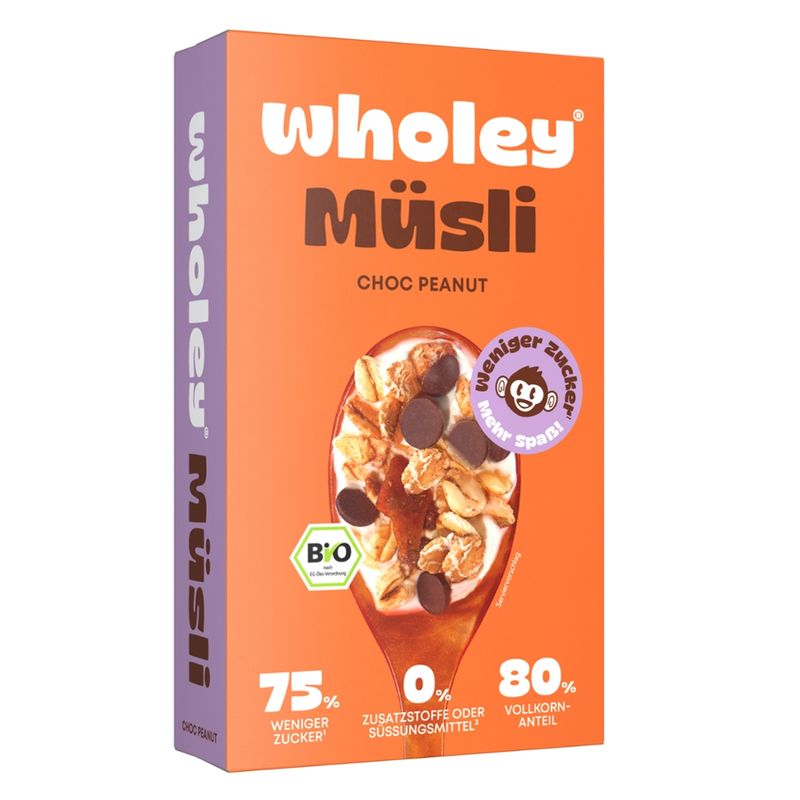 Wholey Wholey Good Mood Müsli Choc Peanut - Produktbild