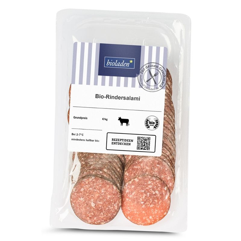 bioladen Rindersalami, geschnitten - Produktbild
