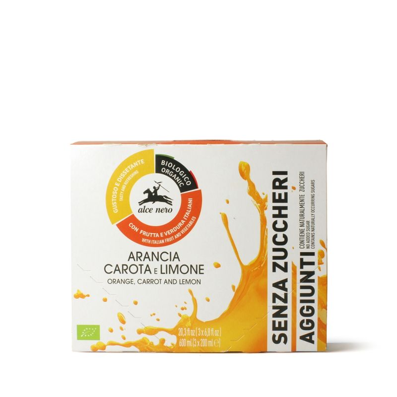 Alce Nero  Orangen-, Karotten- und Zitronensaft - Produktbild