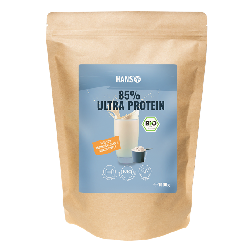 HANS Brainfood HANS Bio Ultra Protein Vegan 1kg  85% Proteingehalt - Produktbild