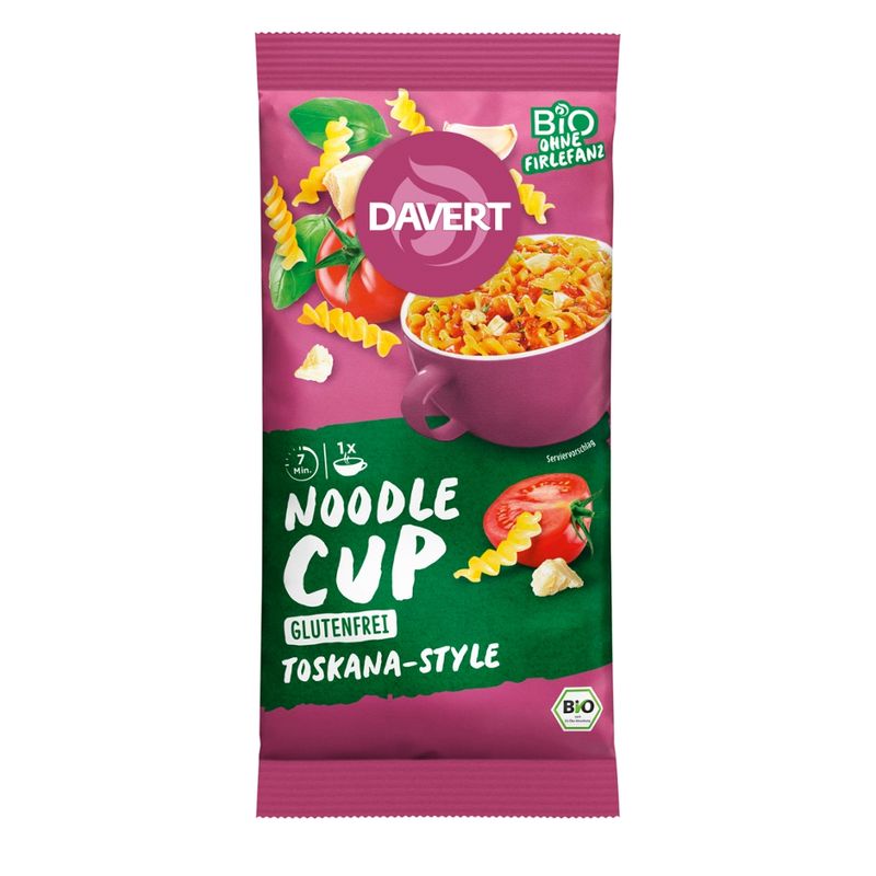 Davert Noodle-Cup Toskana-Style glutenfrei 60g - Produktbild