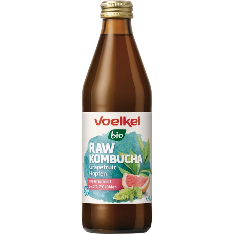 Voelkel RAW Kombucha Grapefruit Hopfen, kühlpflichtig - Produktbild