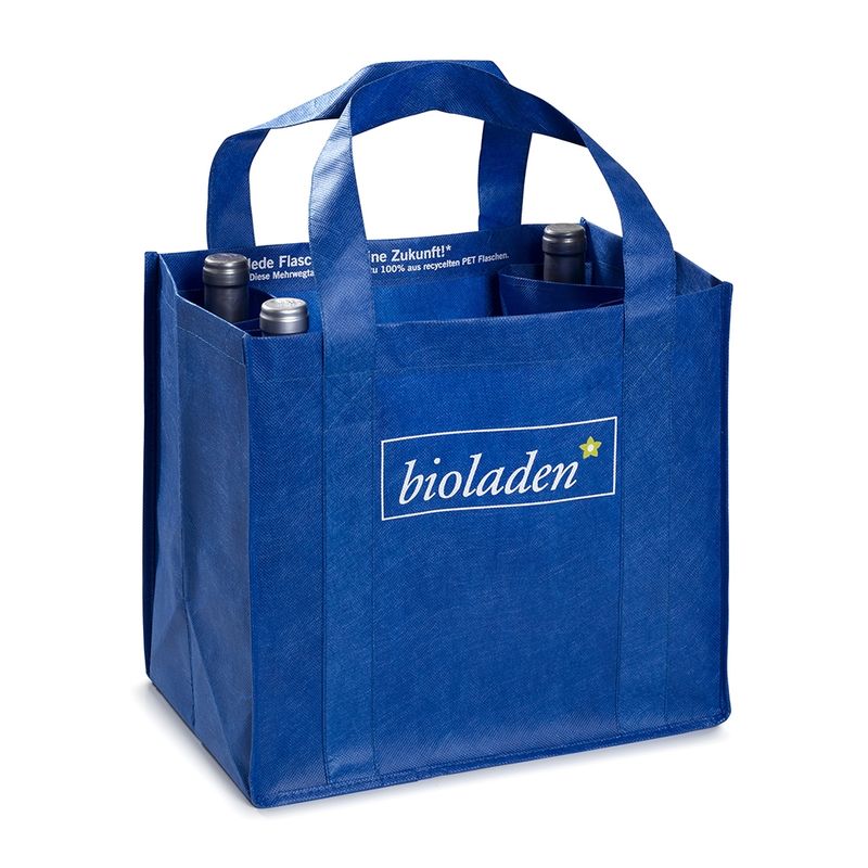 bioladen Mehrwegtasche m. Flaschenhalter - Produktbild
