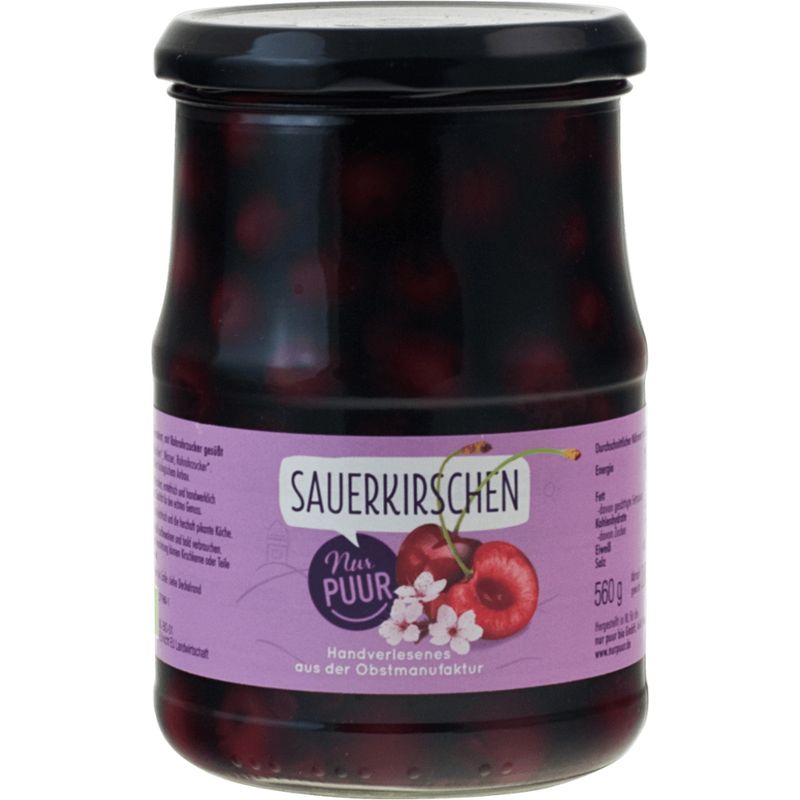 Nur Puur Sauerkirschen, entsteint, mit Rohrohrzucker - Produktbild