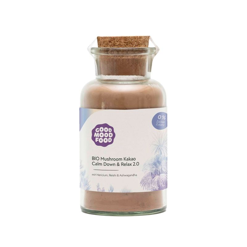 goodmoodfood BIO Mushroom Kakao Calm Down & Relax 2.0, 120g  - NEUE REZEPTUR, OHNE ZUCKER - - Produktbild