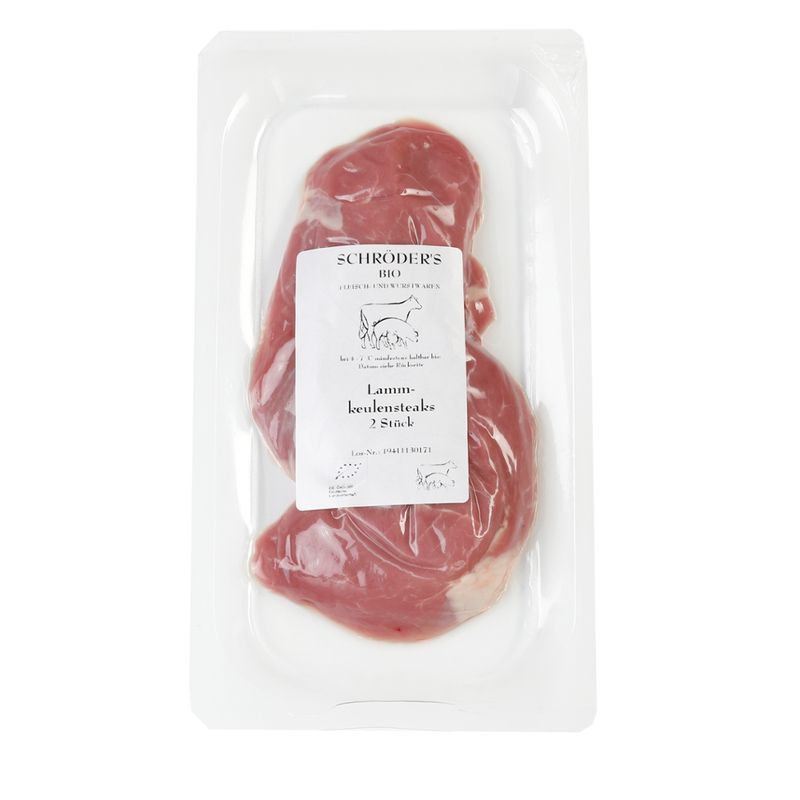 Schröder's Bio Fleisch- und Wurstwaren Lammkeulensteak 2er je 125 g - Produktbild