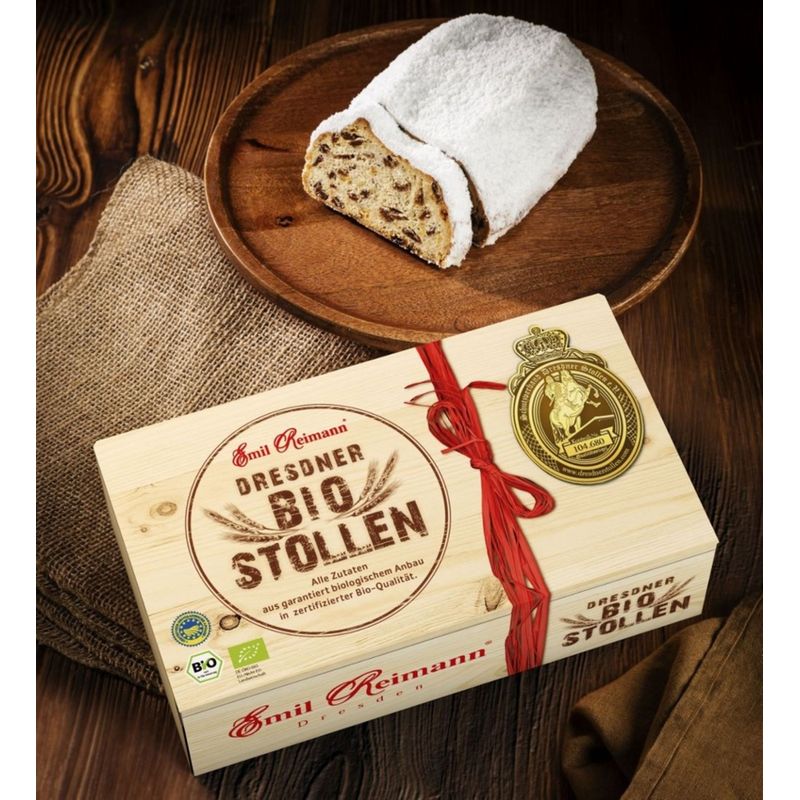 Emil Reimann BIO Dresdner Stollen 750g DE-ÖKO-003 Kontrollstelle in FS - Produktbild